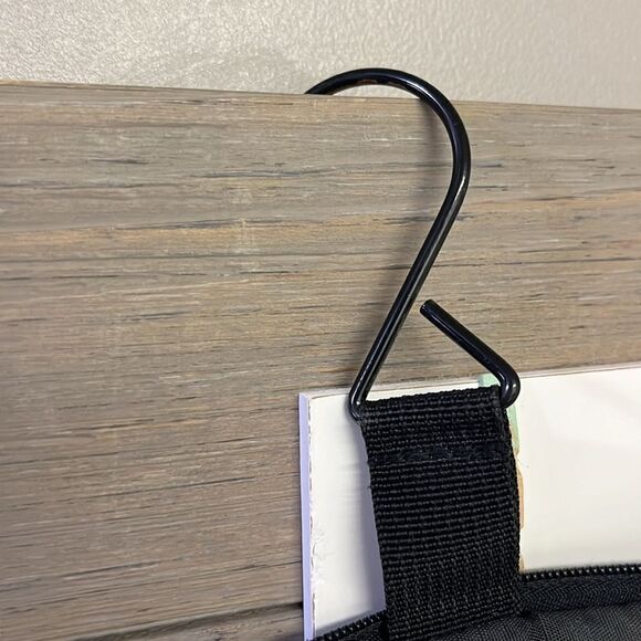 Unbranded Black Travel Toiletries Hanging Bag Hook and Loop Removable Component - Picture 3 of 13